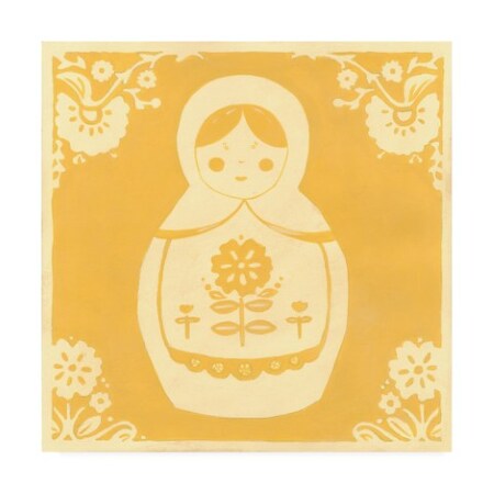 Trademark Fine Art June Erica Vess 'Russian Doll in Yellow' Canvas Art, 18x18 WAG16320-C1818GG